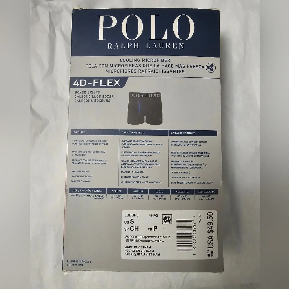 Polo Ralph Lauren Men's 3 Pack 4D-Flex Microfiber Briefs Black Camo Red New